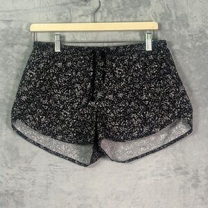 Nike Black Gray White Speckled Running Athletic Shorts Size Small